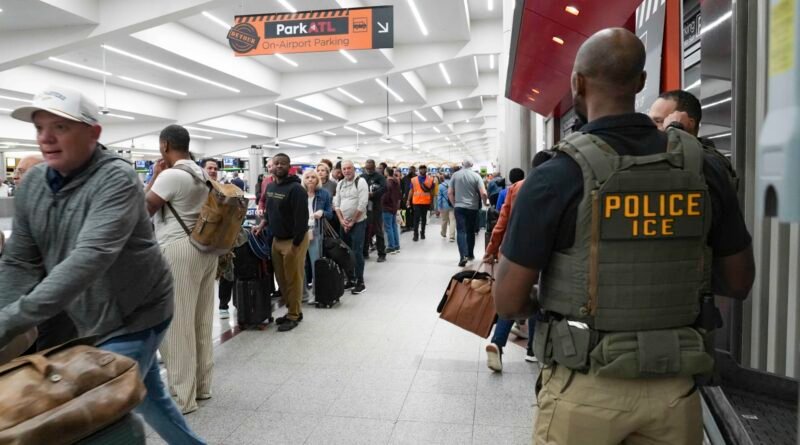 ICE deployed to some U.S. airports as long security lines persist during partial shutdown
