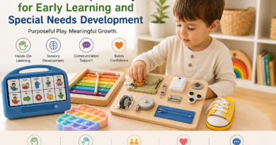 AAC communication device and Montessori busy board for toddlers