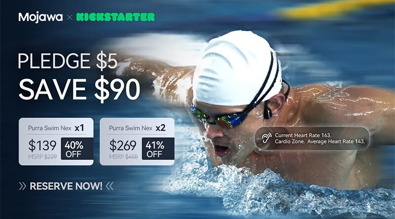 Waterproof bone conduction headphones for swimming