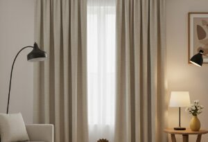 Custom living room curtains by The Hues