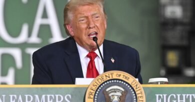 Trump storms out of interview after being challenged about election fraud claims, DOJ fund
